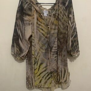 Chico’s sheer tunic Blouse